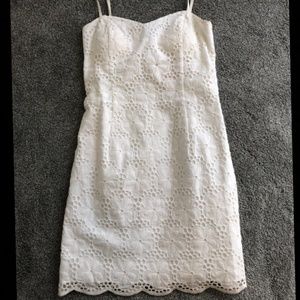 Lilly Pulitzer White Scalloped Dress